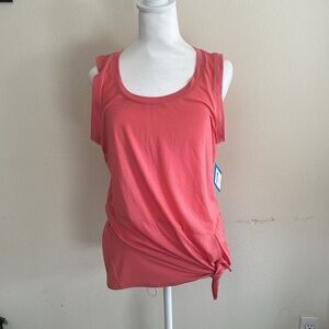 Columbia Sportswear Women’s M Omni shade coral jersey knit shirt. Tie front